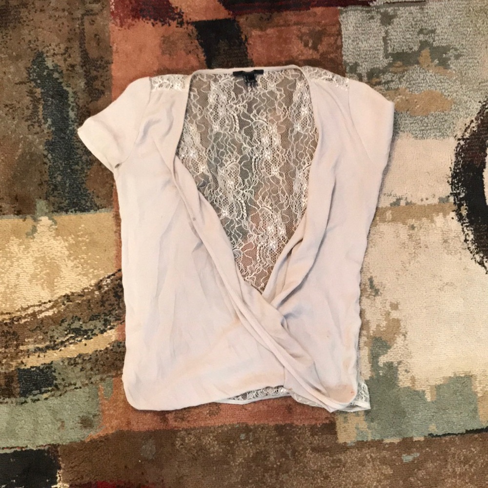 Small lace backed blouse